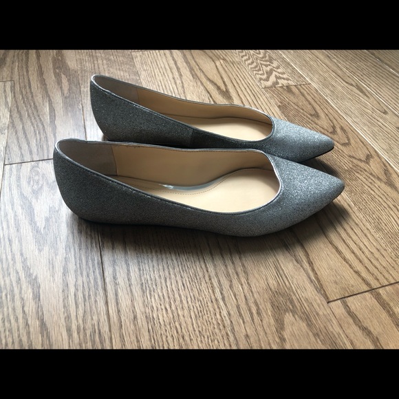 Vince Camuto Imagine. Silver sparkle flat. 6.5. Worn for my wedding, like new. - Picture 2 of 4